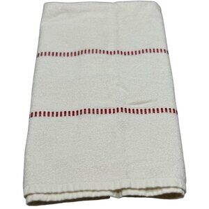 Verokka White & Red Striped Cotton Kitchen Towel 28x18" READ